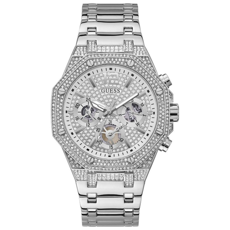 Gray stainless steel dress watch-null