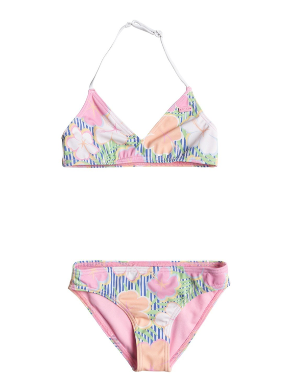 Roxy girls swimwear set tiny flower tri bra-null