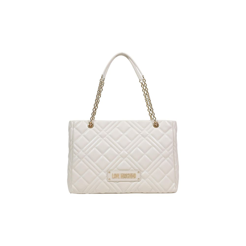 Beige polyethylene handbag-null
