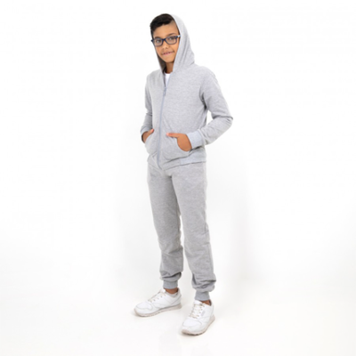 Children tracksuit set with elastan,top is with full zip and hook #gs-1201