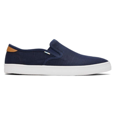 Toms men heritage canvas baja slipon, Navy, medium