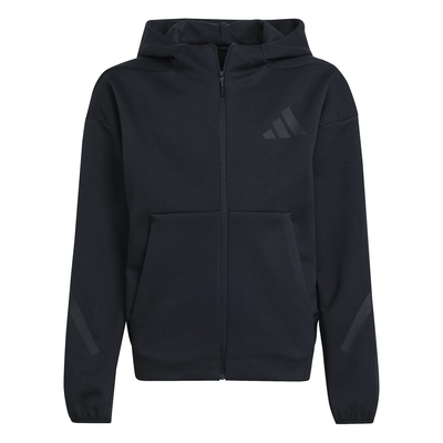 Adidas boys z.n.e. Full-zip hooded track jacket, Black/black, medium