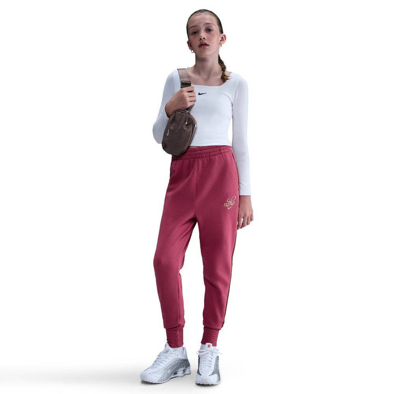 Nike sportswear girls club shine fleece oversized jogger-null