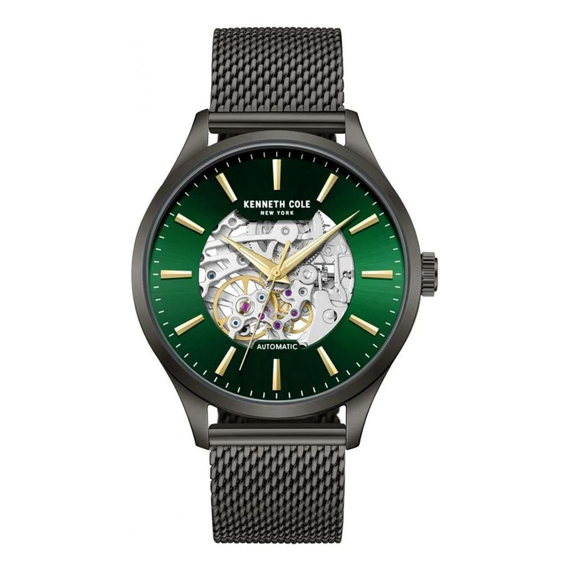 Gray stainless steel dress watch-null
