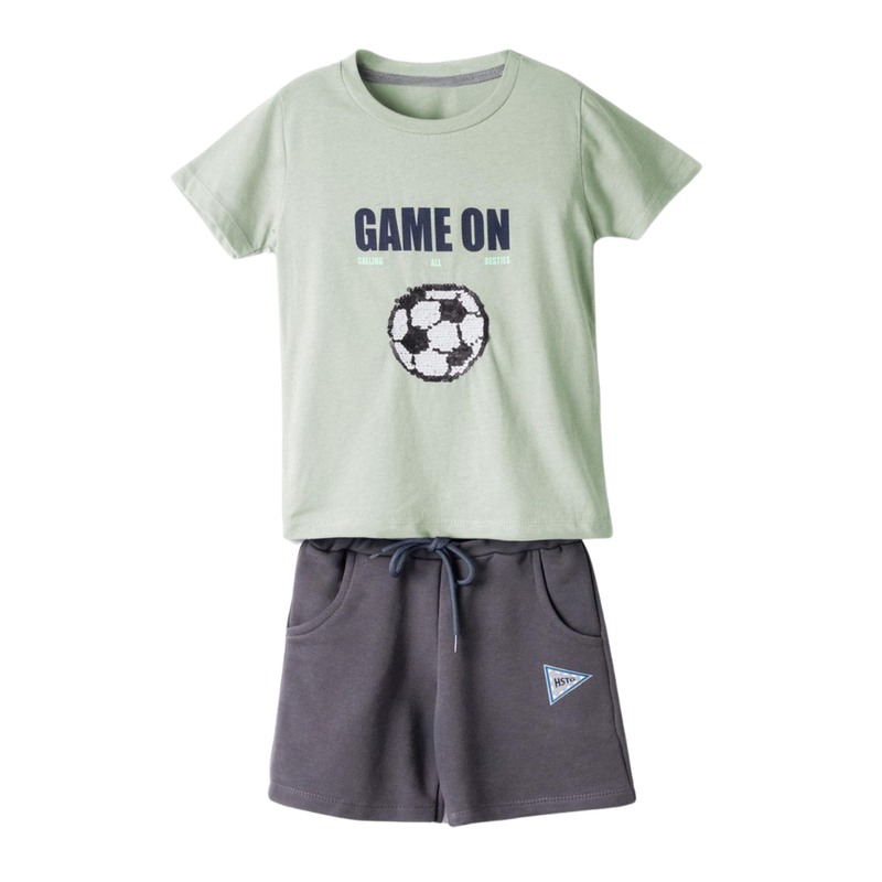 Product image: Hashtag for boys short set green 254824-null