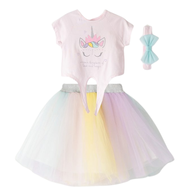 Ebita girl t-shirt and skirt set pink 242232-null
