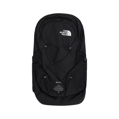 Black polyester backpack, Black, medium