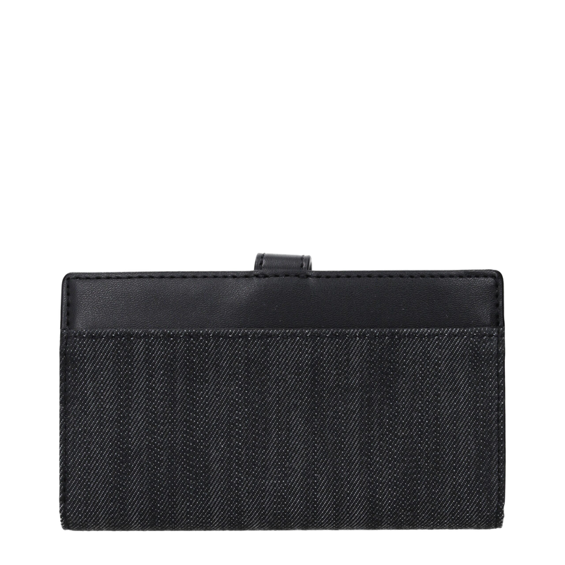 Black fabric wallet-null