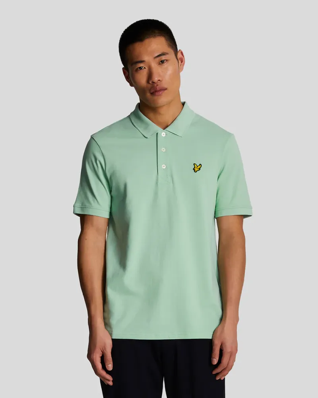 Plain polo shirt w907 turquoise hadow-null