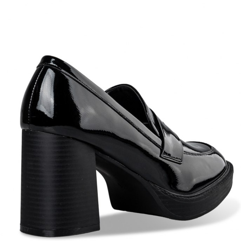 Platform heel loafers - black , 39-null