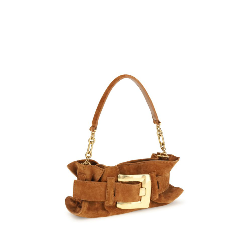 Beige calf leather bos taurus shoulder bag-null