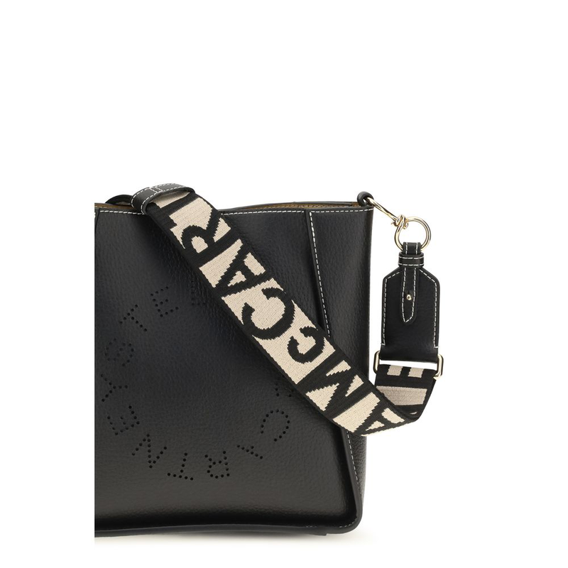 Black polyethylene shoulder bag-null