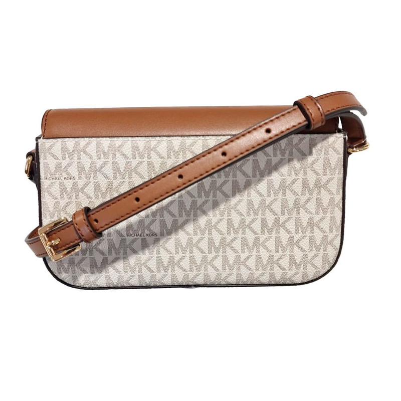 Beige leather crossbody bag-null