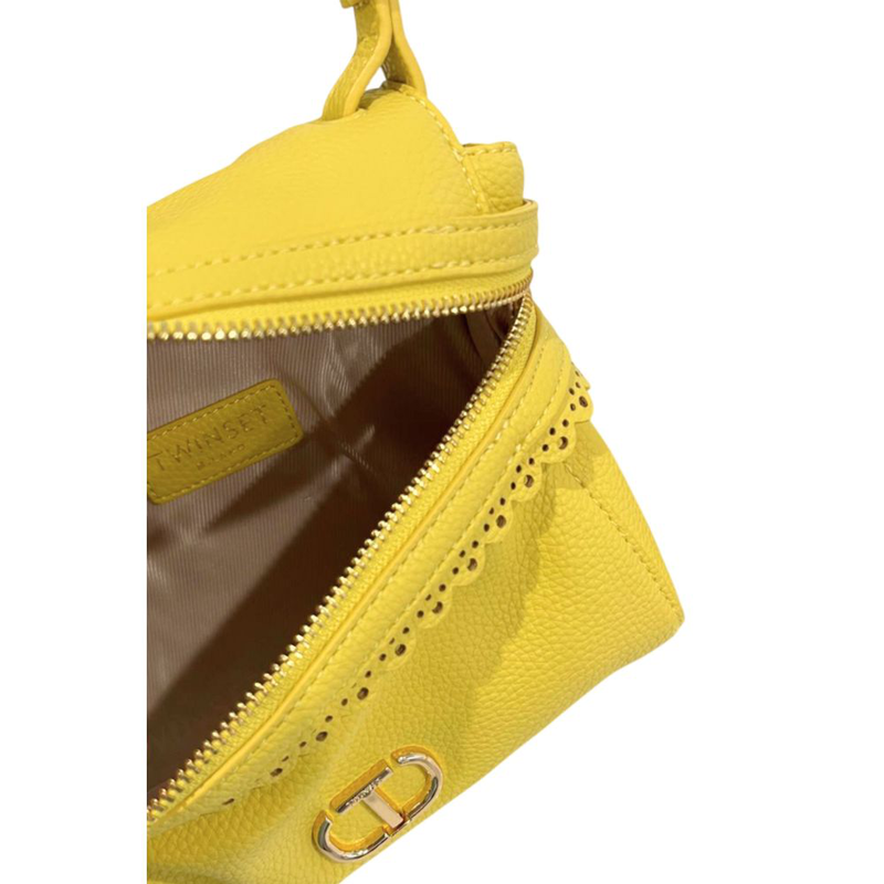 Yellow pu women handbag-null