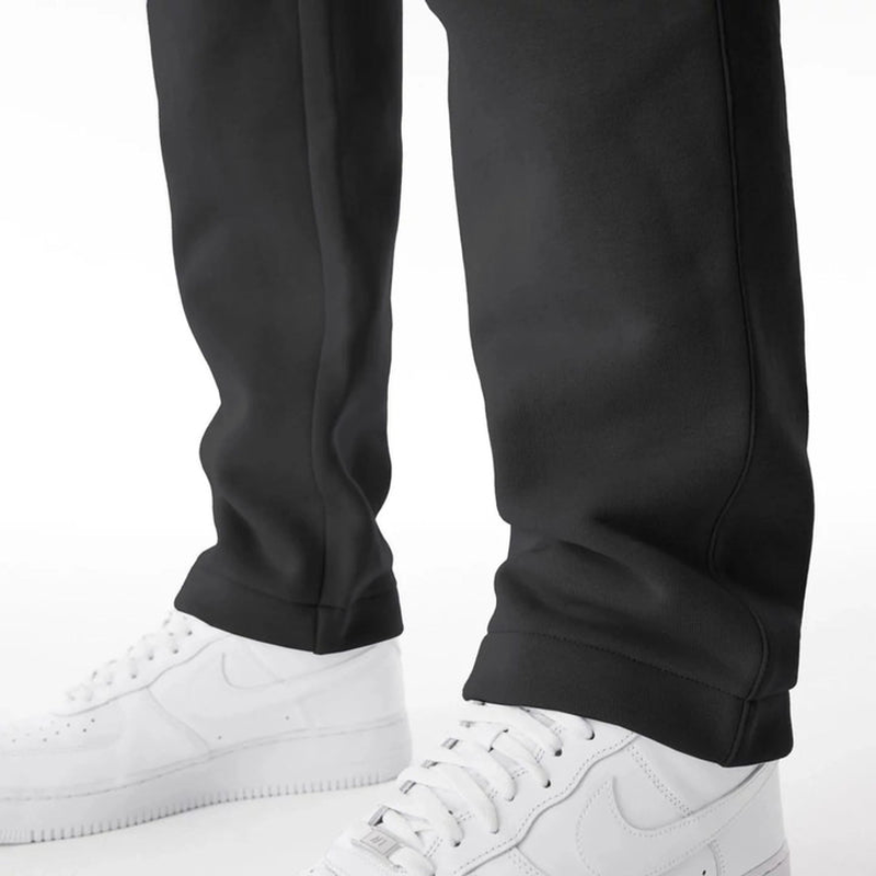New era black straight leg joggers-null