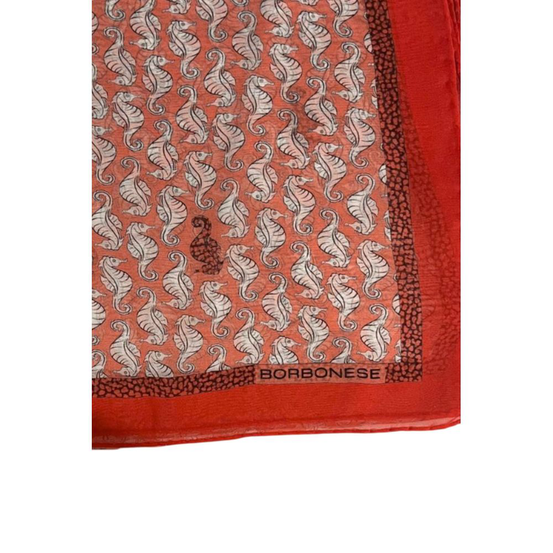 Red silk women scarf-null
