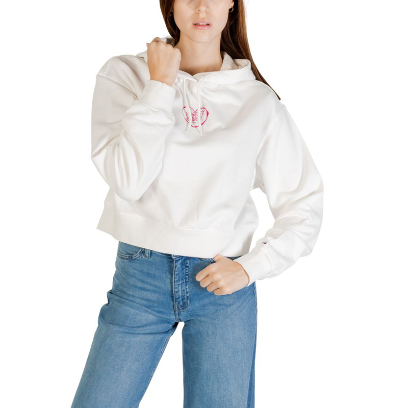 Cream recycled cotton hoodie-null