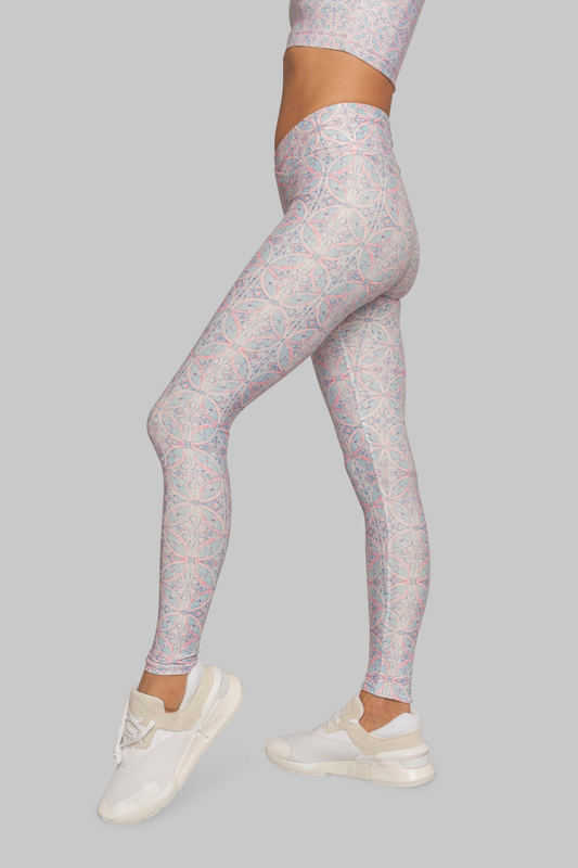 Product image: Wolven ruched crossover legging in riviera-null