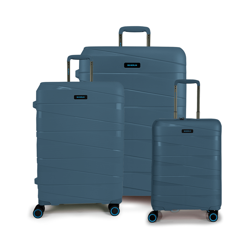 Bg berlin - ted set of 3 luggages & Bg Tumbler Gift (4 wheel) 55cm/20in, 66cm/24in, 76cm/28in suitcases, mint image number null