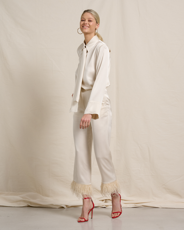 Trouser satin cropped image number null