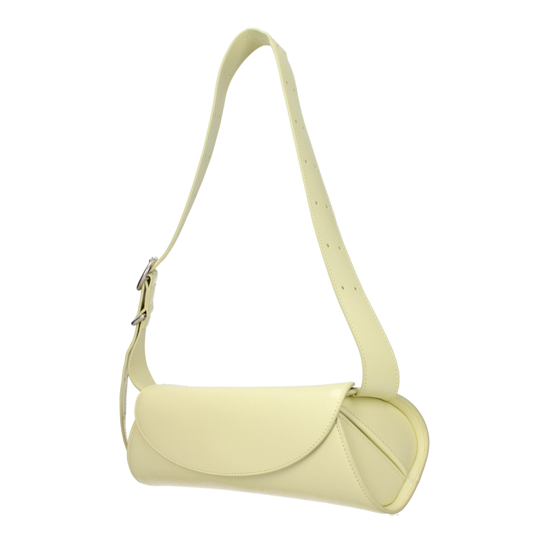 Yellow leather crossbody bag-null