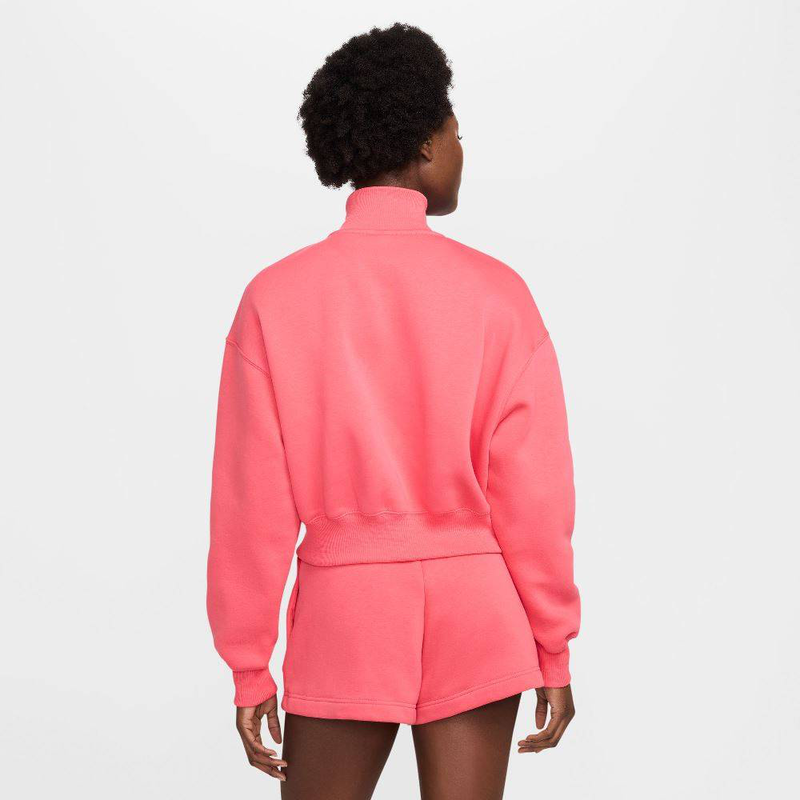 Womens phoenix fleece 1/2 zip crop sweatshirt-null