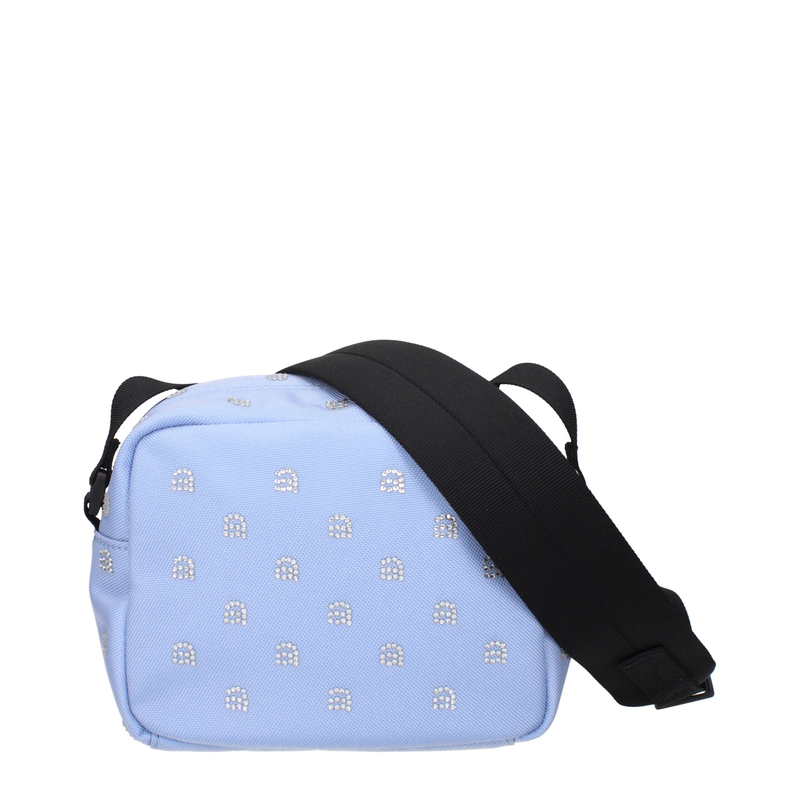 Light blue fabric crossbody bag-null