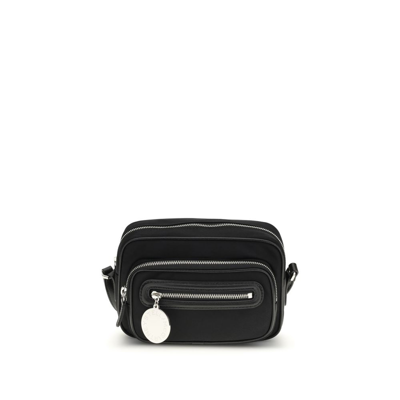 Black polyamide shoulder bag-null