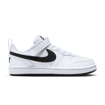 Court borough low recraft kids shoes, White / Black, medium
