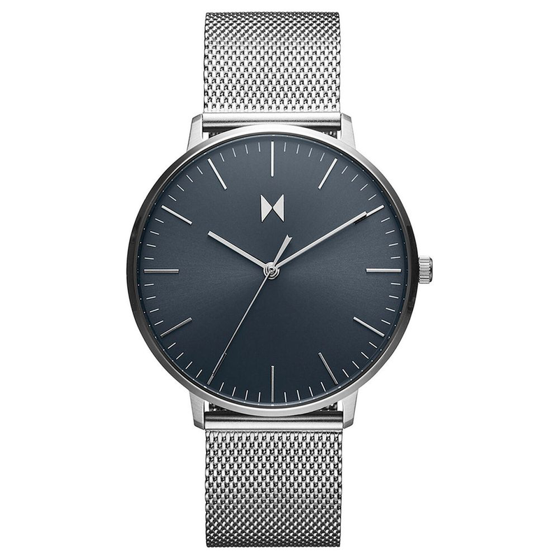 Gray stainless steel dress watch-null