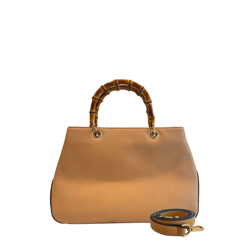 Brown pu women handbag-null