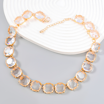 Necklace with clear stones
