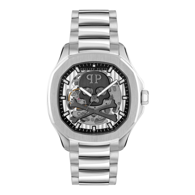 Gray stainless steel dress watch-null