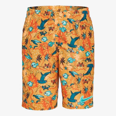 Nike little boys sea friends print swimshort, Orange, medium