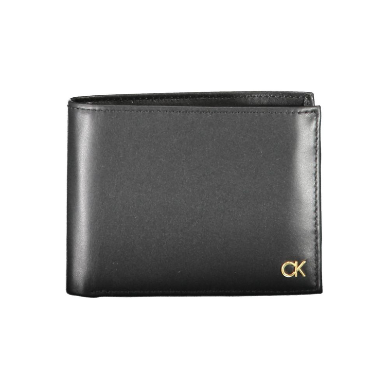 Black leather men wallet-null