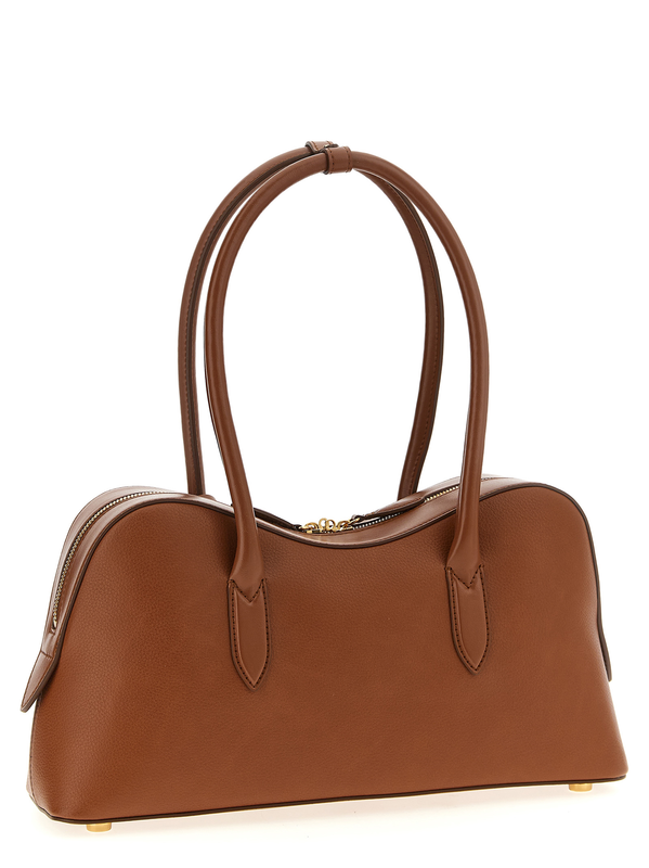 Brown polyamide shoulder bag-null
