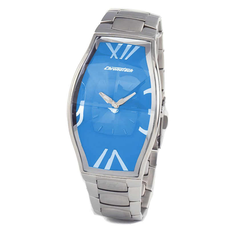 Silver stainless steel bracelet watch-null