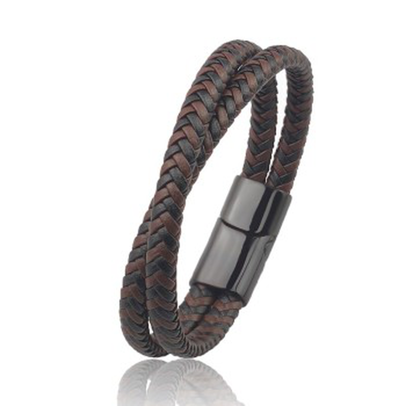 Men's bracelet  black/brown, , medium-null