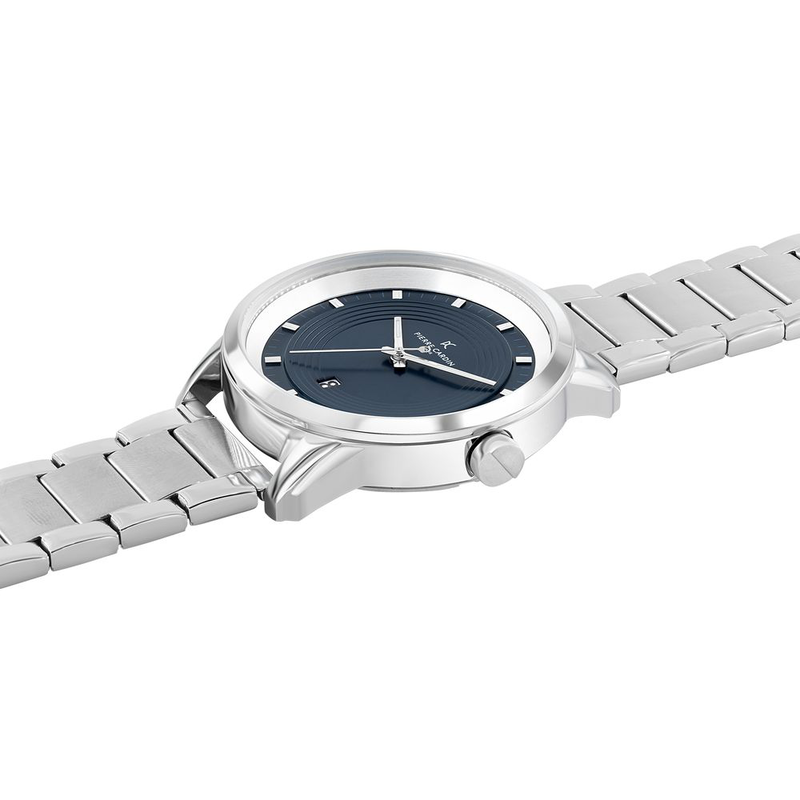 Gray stainless steel dress watch-null