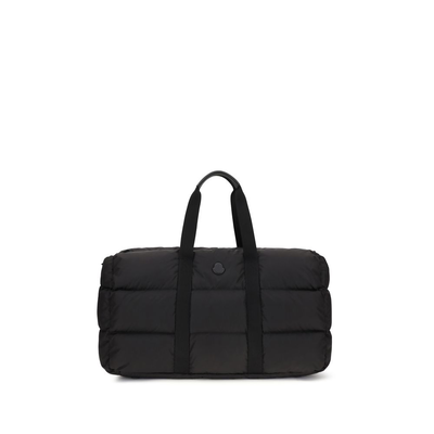 Black polyester shoulder bag, Black, medium