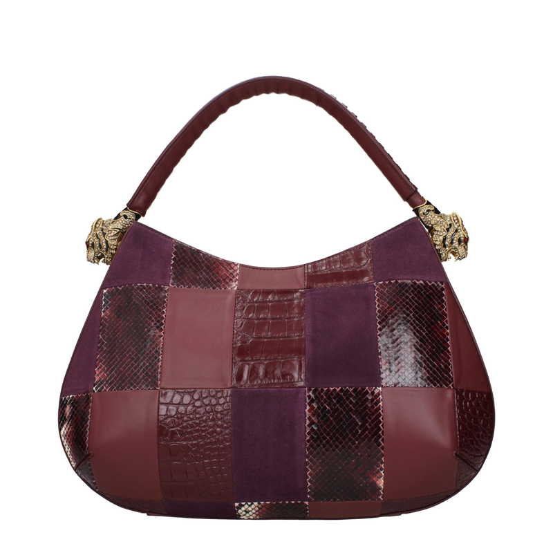 Purple leather handbag-null
