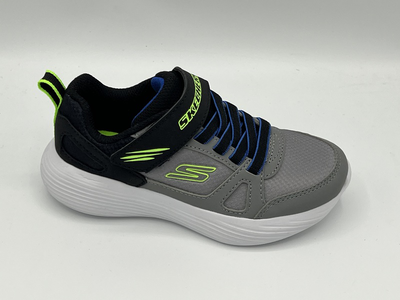Athletic sneakers with velcro strap sk405090l, Grey-black, medium