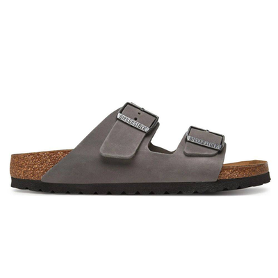 Arizona oiled leather narrow, Iron Grey, medium