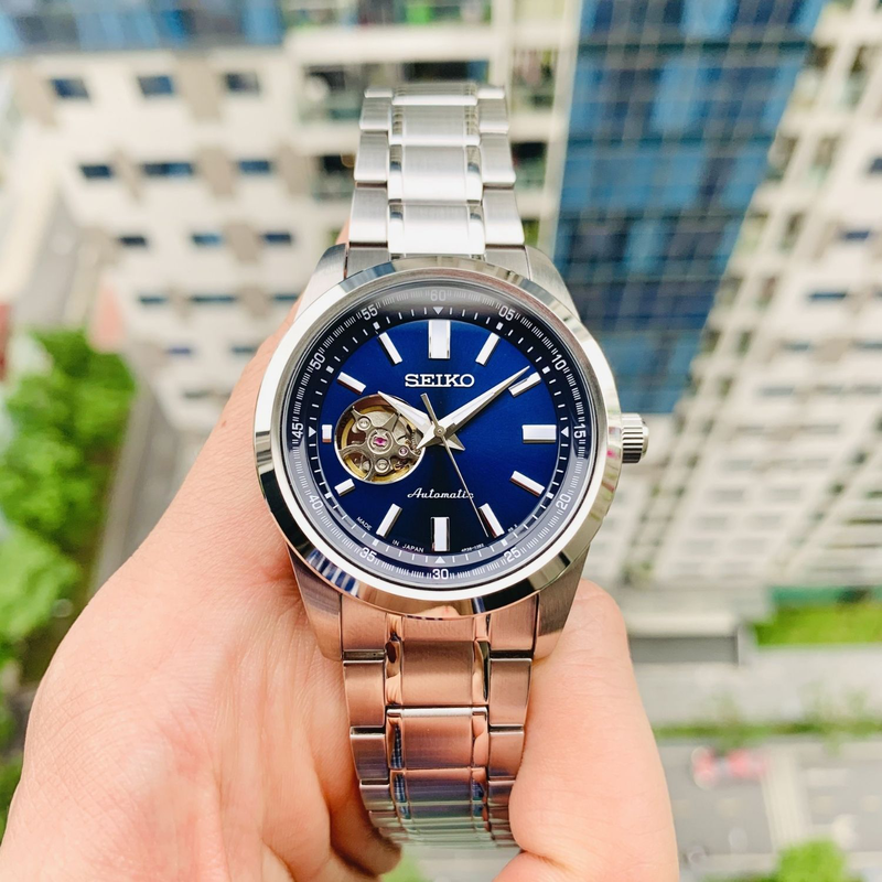 Seiko mechanical selection open heart blue dial scve051 (japan only edition)-null