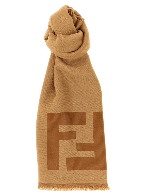 Brown virgin wool foulard-null