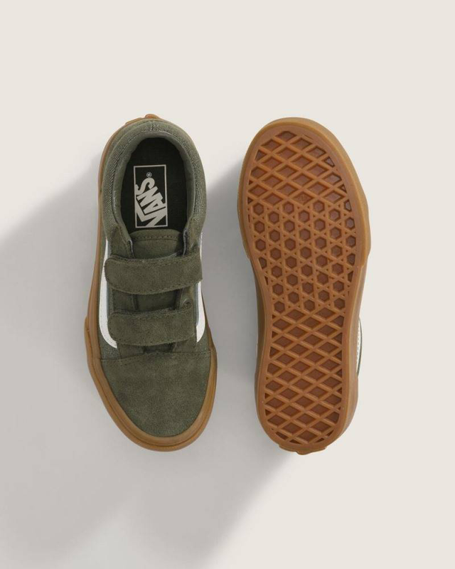 Little kids old skool velcro denim shoes-null