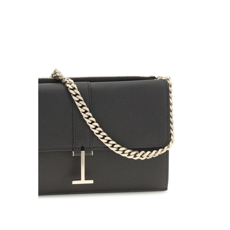 Black calf leather bos taurus shoulder bag-null