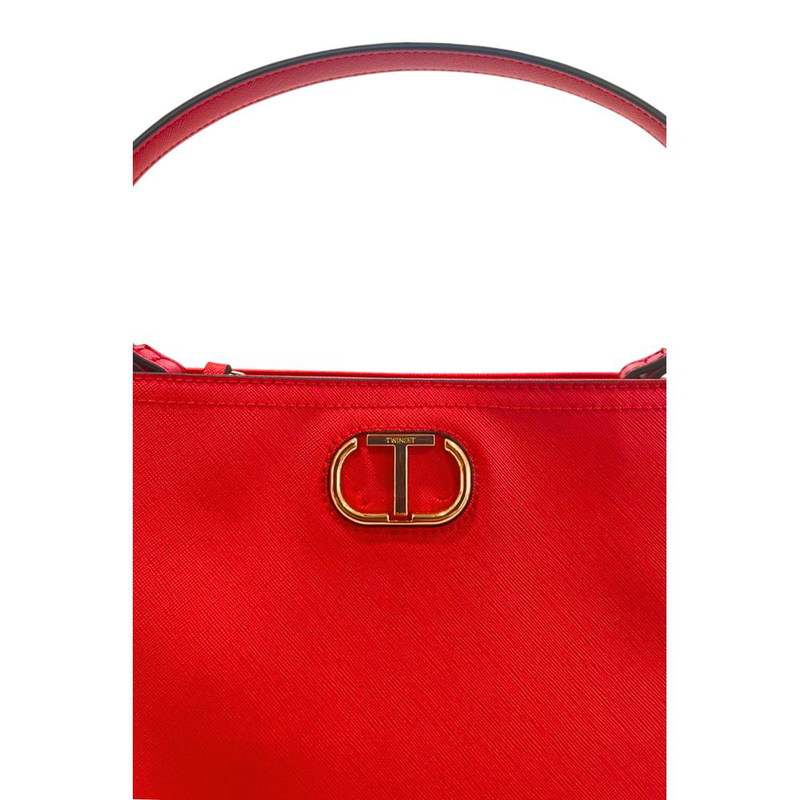 Red pu women handbag-null
