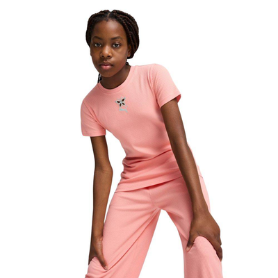 Graphics ribbed t-shirt iv g, Pink, medium