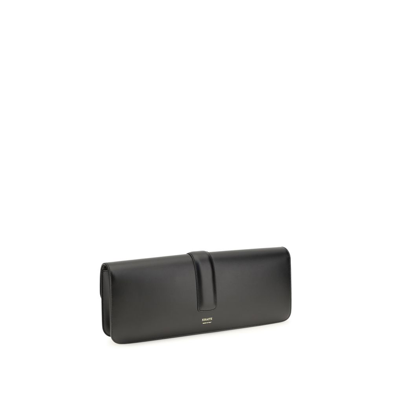 Black calf leather bos taurus clutch bag-null